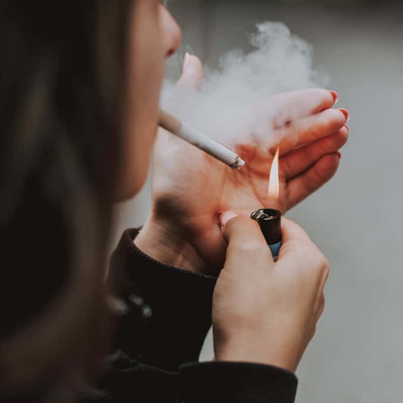woman smoking