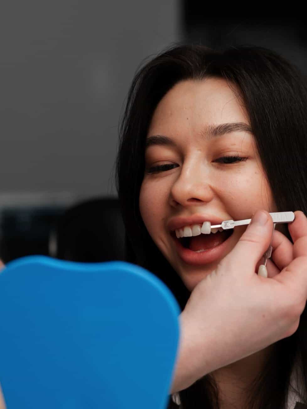 woman getting veneers fitted